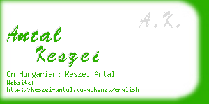 antal keszei business card